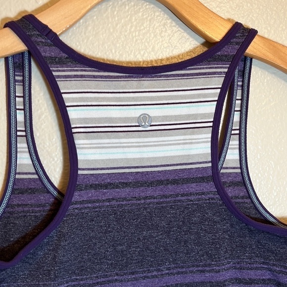 Lululemon Athletica Purple Stripe Tank Top - Picture 6 of 11